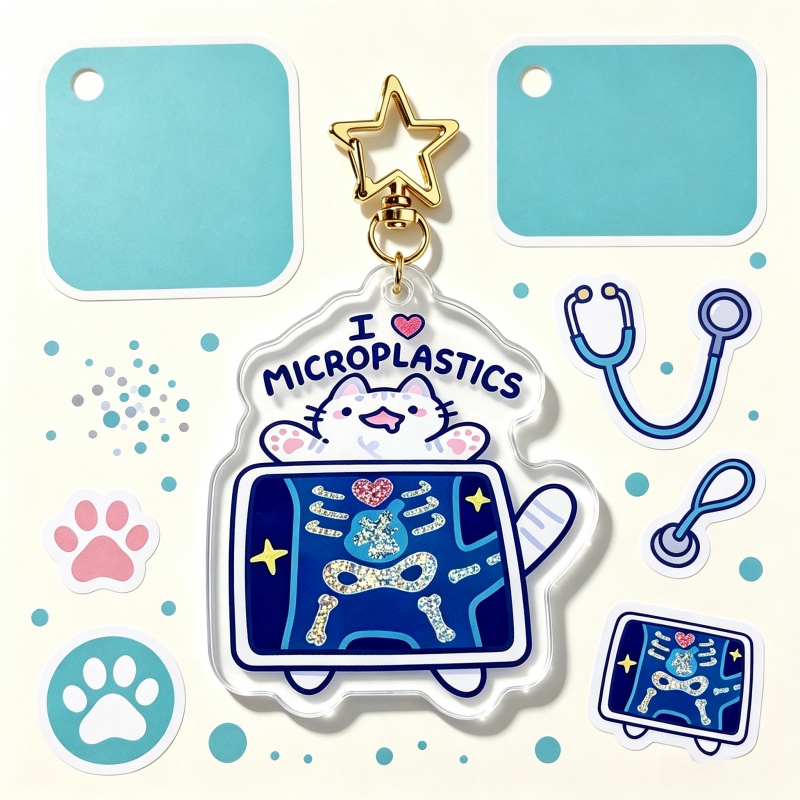 Retro Gaming Keychain - Chaveiro de Acrílico Gato 'Eu Amo
