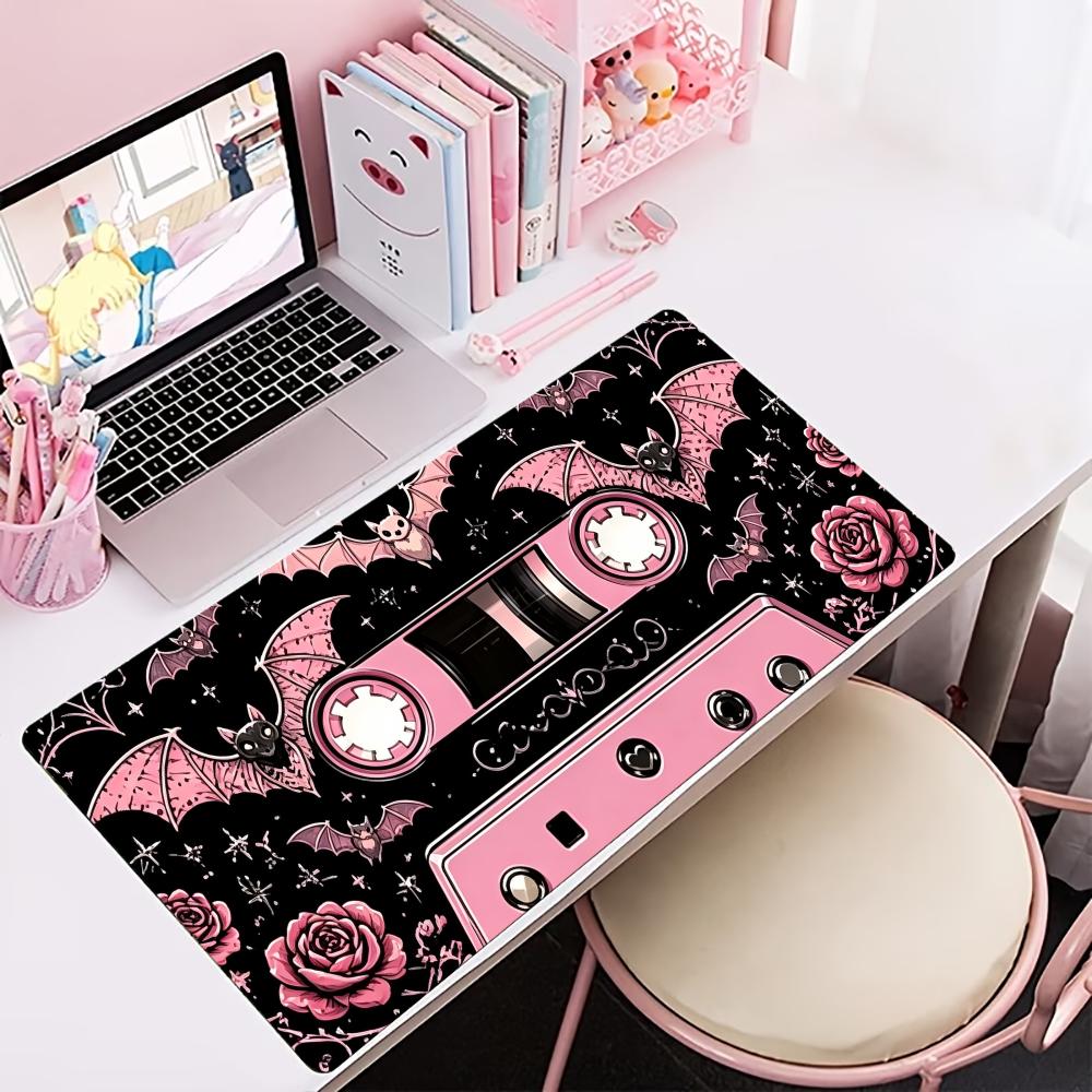 Retro Gaming Desk - Mouse Pad Grande Retrô Rosa com
