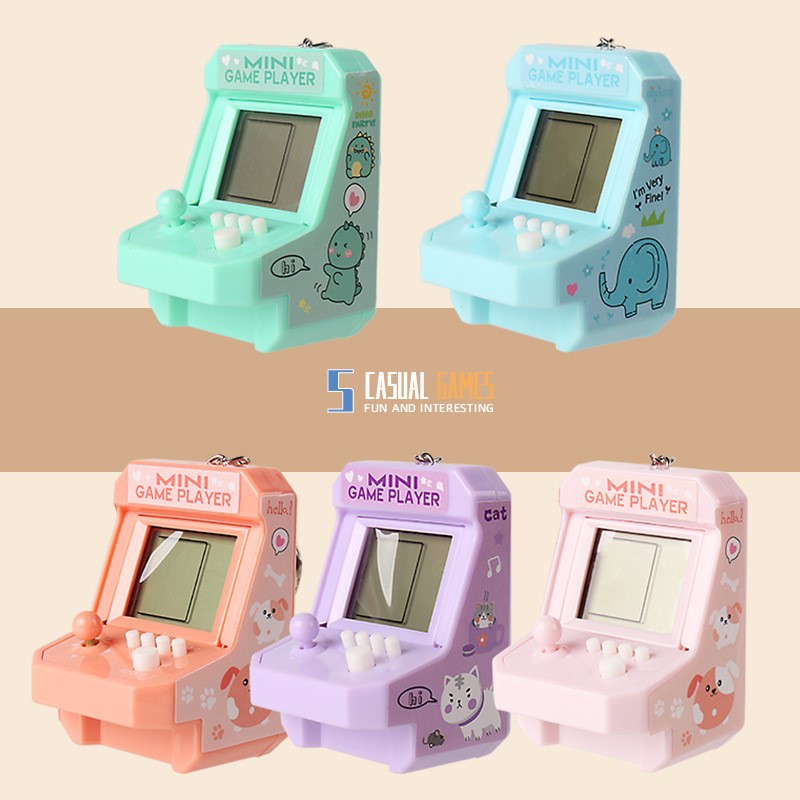 Retro Gaming Keychain - Mini Game Console Portátil com Chaveiro