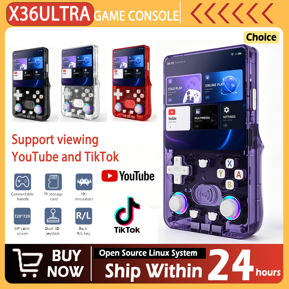 Retro Gaming Console Handheld - Novo console de jogos portátil X36