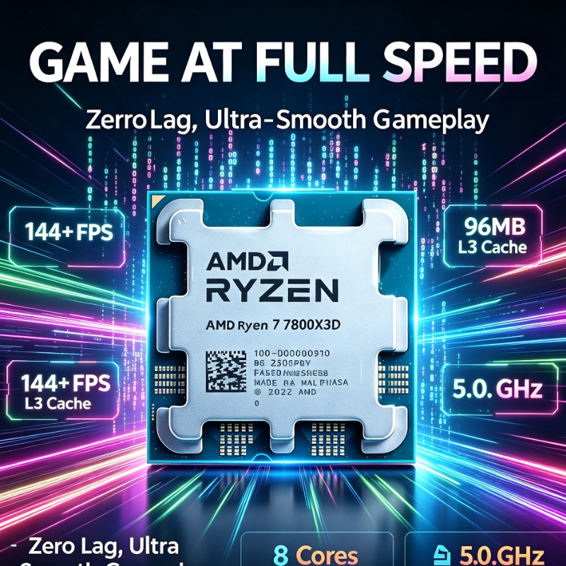 Amd Cpu Ryzen 7 - Processador de Desktop Ryzen 7 7800X3D