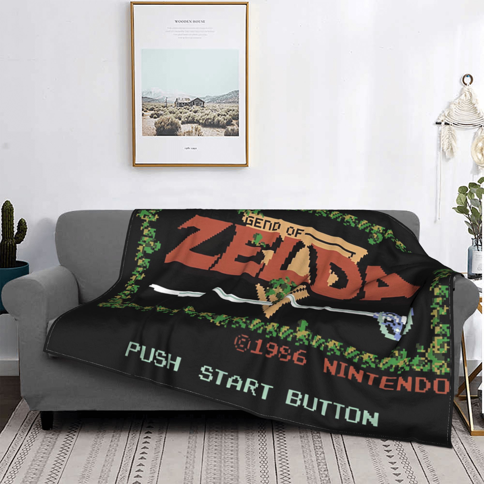 Retro Gaming Zelda - Z-zelda legends flanela cobertor clássico nes