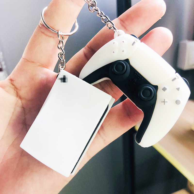Retro Gaming Keychain - Elegante ps5 analógico gotejamento cola controlador