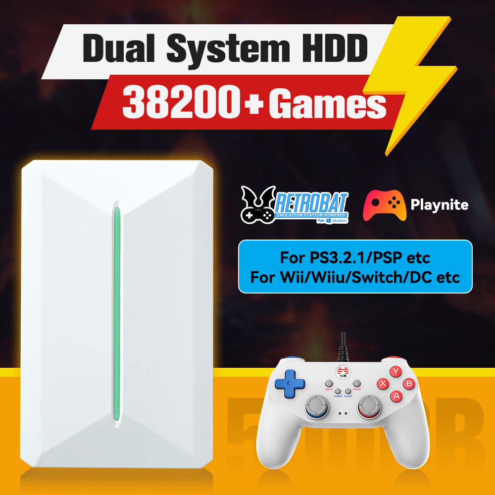Retro Gaming Emulator Console - Retrobat & playnite sistema hdd console