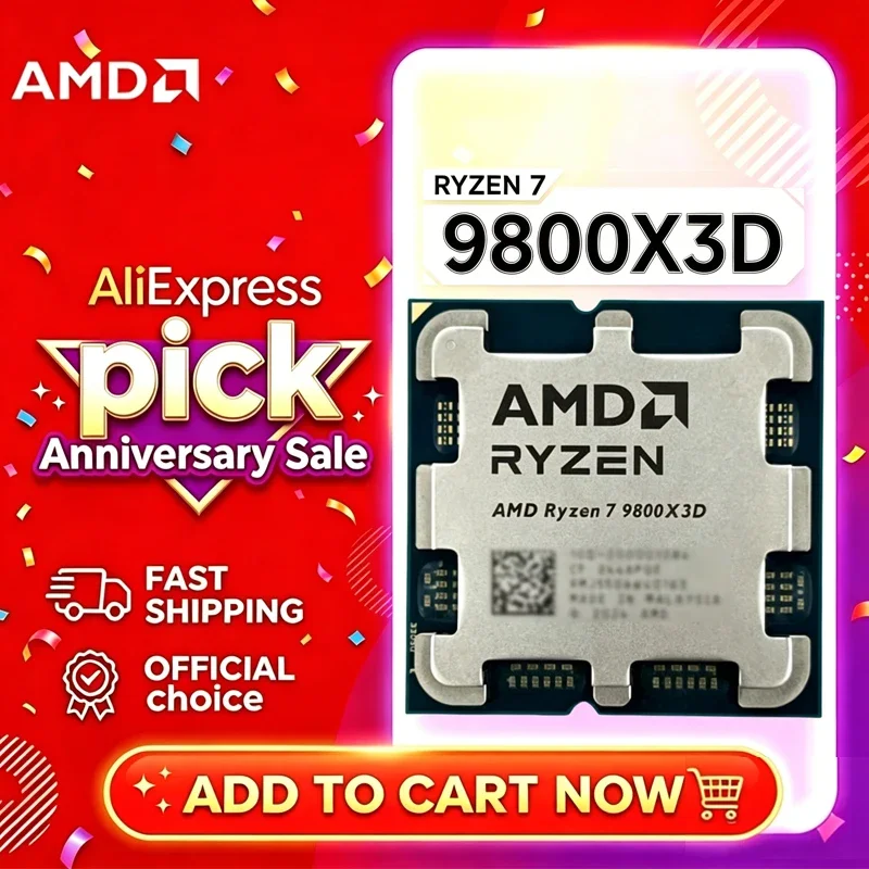 Amd Cpu Ryzen 7 - Processador AMD Ryzen 7 9800X3D R7