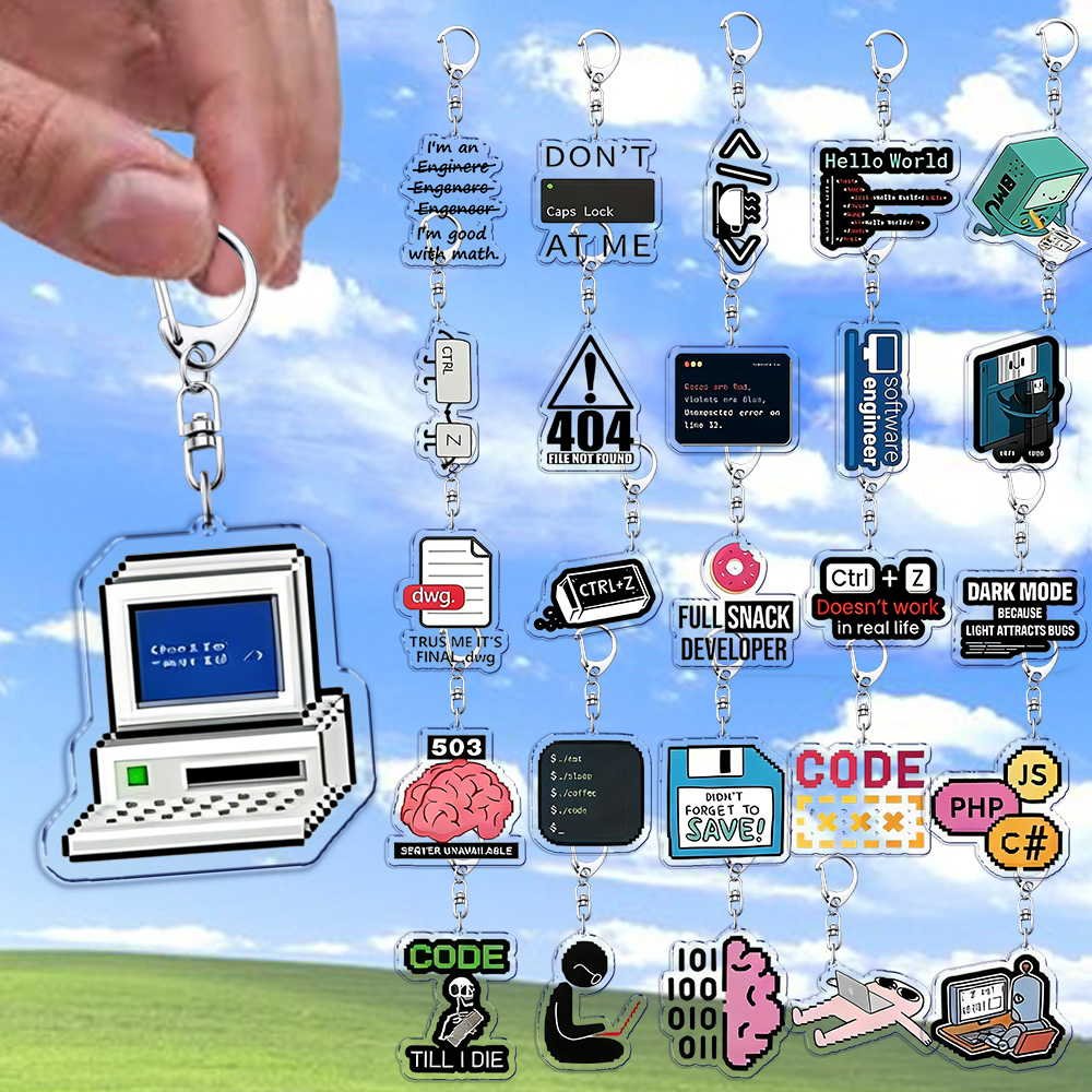 Retro Gaming Keychain - Chaveiros Engraçados XP 98 Windows 10
