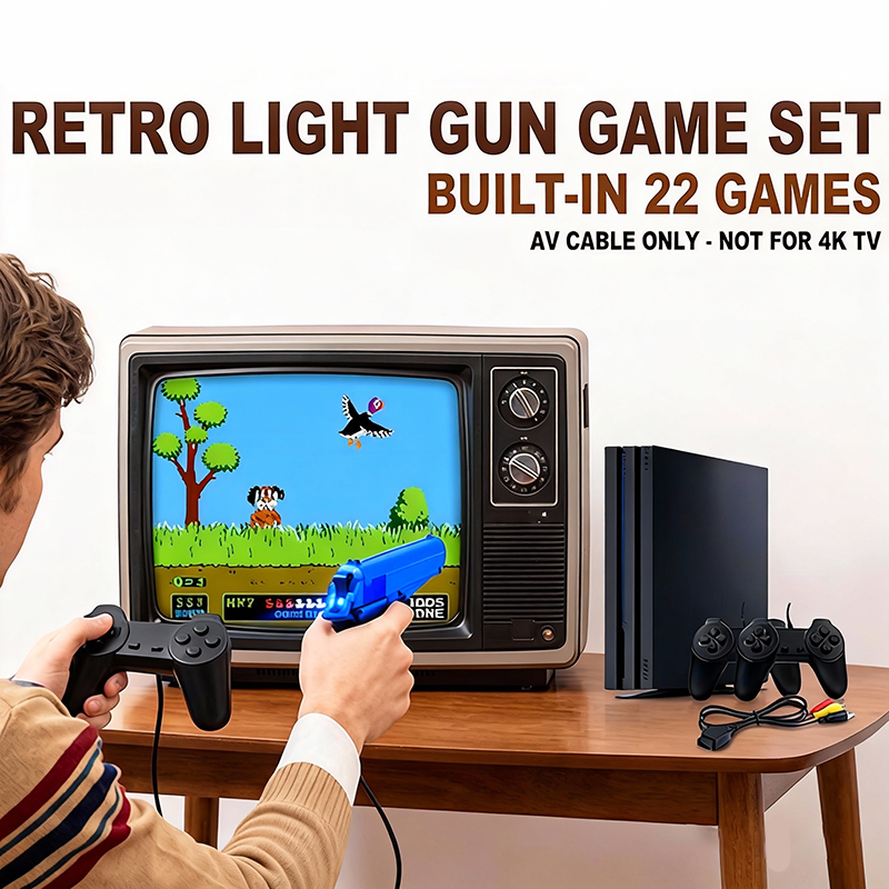 Retro Gaming Console Gun - Conjunto de Console de Jogos Estilo