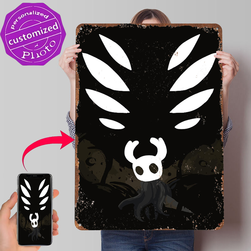 Retro Knight Gaming - Pôster Metálico Hollow Knight, Arte de