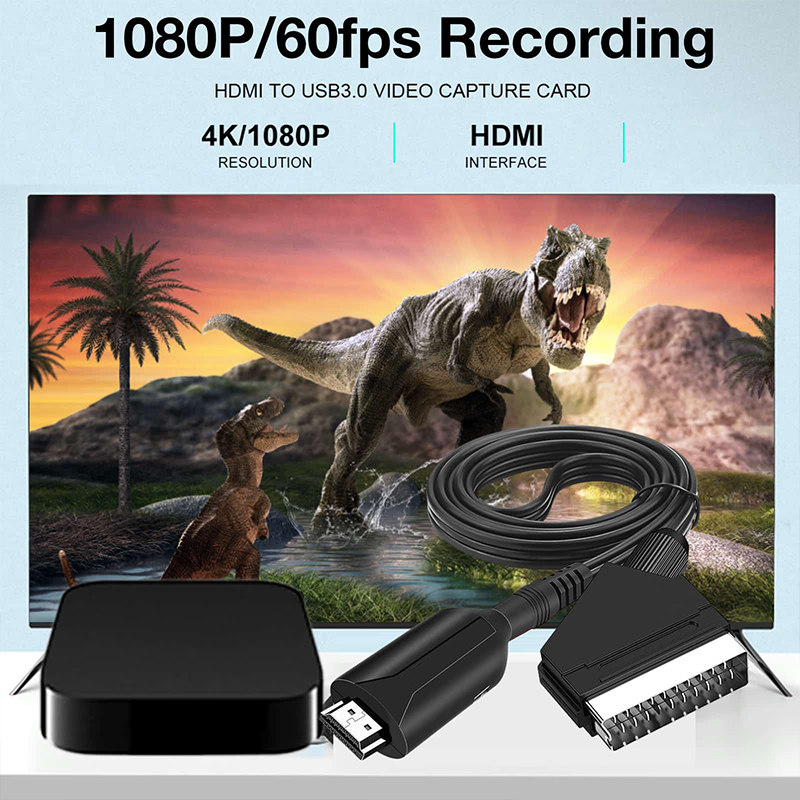 Cabo conversor de áudio e víde - Scart To Hdmi avaliação e preço