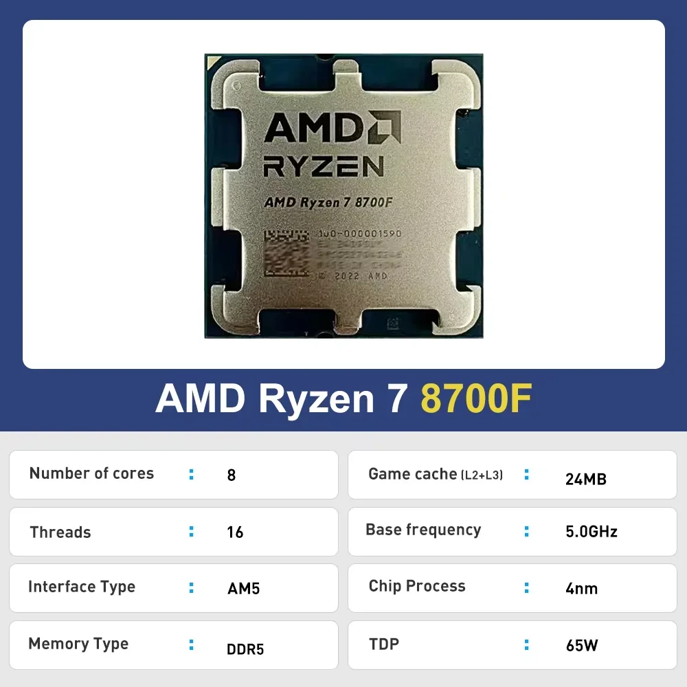 Novo CPU AMD Ryzen 7 8700F R7  - Amd Cpu Ryzen 7 avaliação e preço