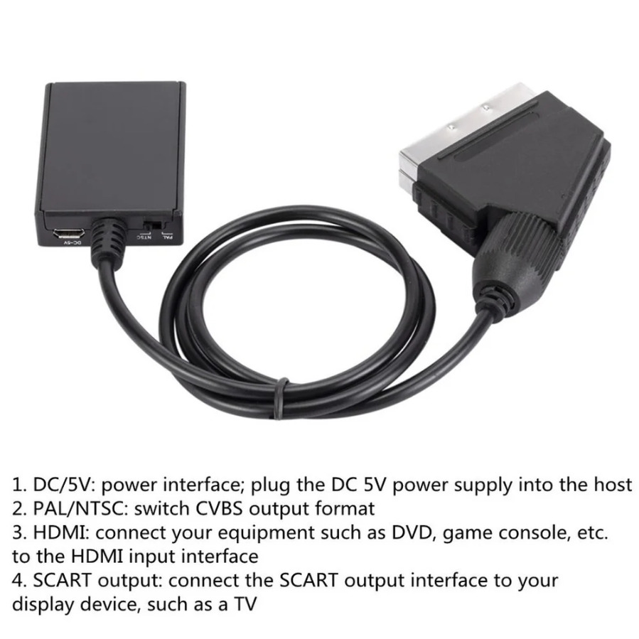 Hdmi-compatível com conversor  - Scart To Hdmi avaliação e preço