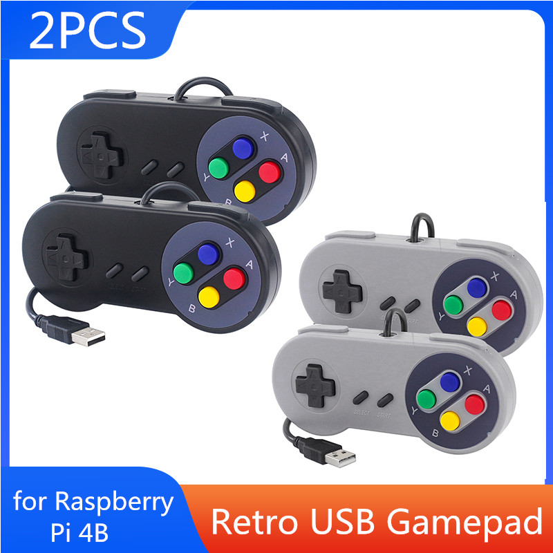 2 pçs usb gamepad retro gaming - Retro Gaming Raspberry Pi 4 avaliação e preço