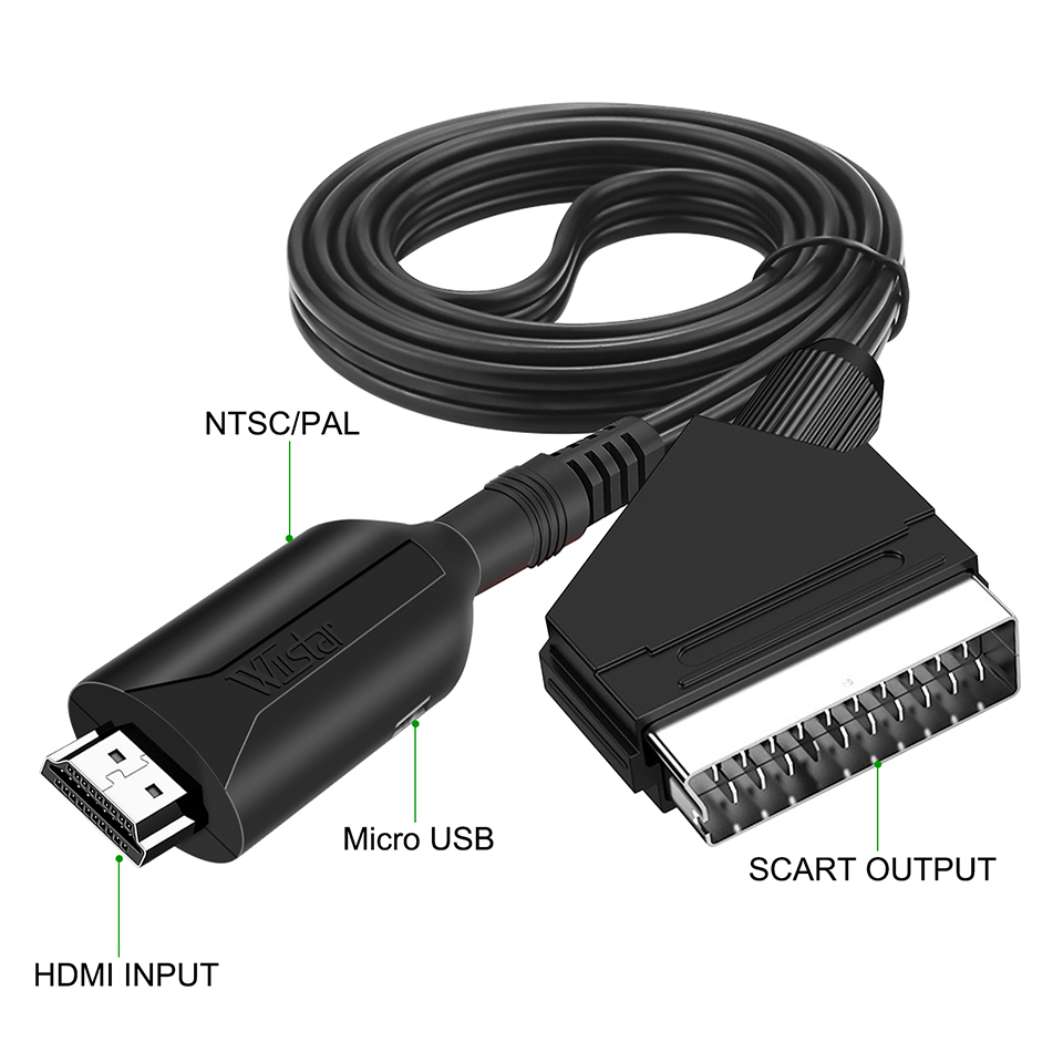 Conversor de cabo hdmi-compatí - Scart To Hdmi avaliação e preço