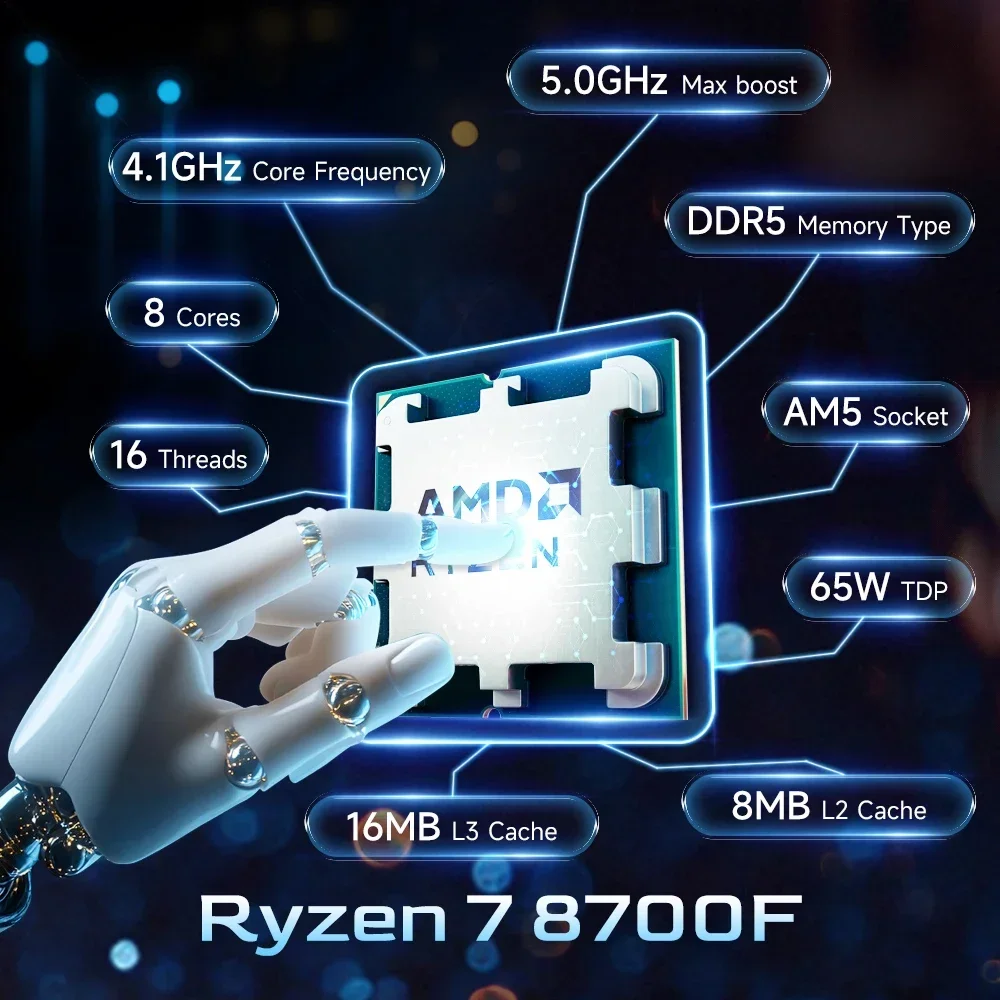 Processador AMD Ryzen 7 8700F  - Amd Cpu Ryzen 7 avaliação e preço