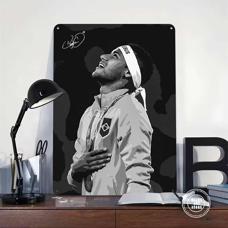 Neymar Jr. Placa de Metal Vint - Retro Gaming Desk avaliação e preço