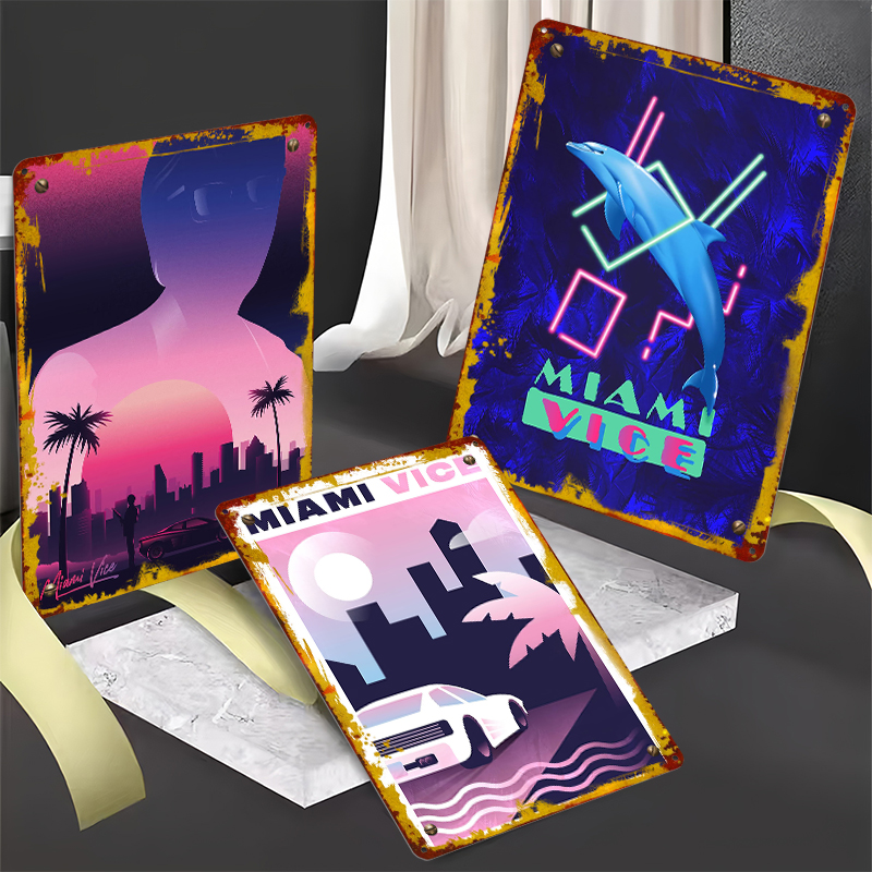 Miami vice impresso cartazes p - Retro Gaming Desk avaliação e preço