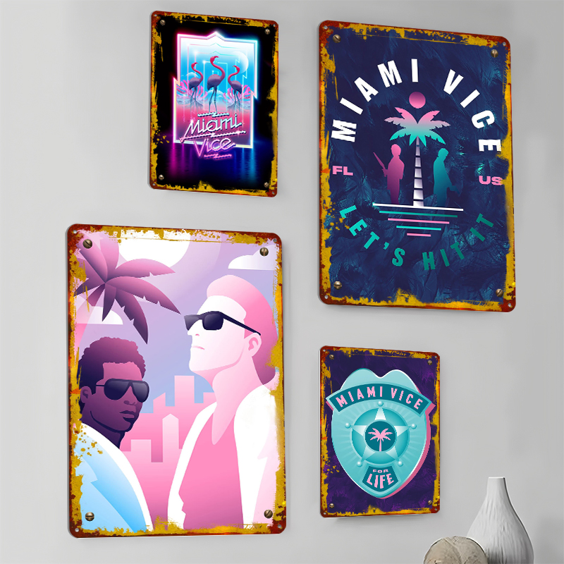 Miami vice impresso cartazes p - Retro Gaming Desk avaliação e preço