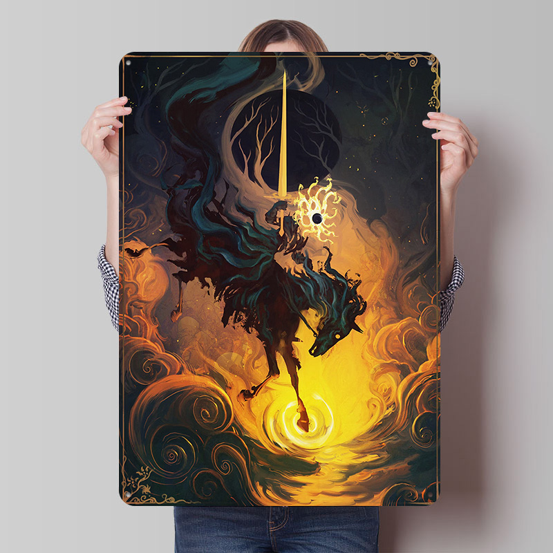 Pôster Metálico The Eclipse Kn - Retro Knight Gaming avaliação e preço