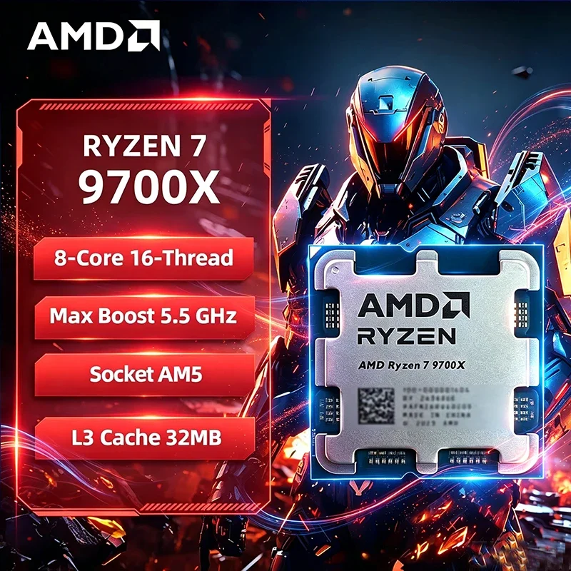 Processador AMD Ryzen 7 9700X, - Amd Cpu Ryzen 7 avaliação e preço