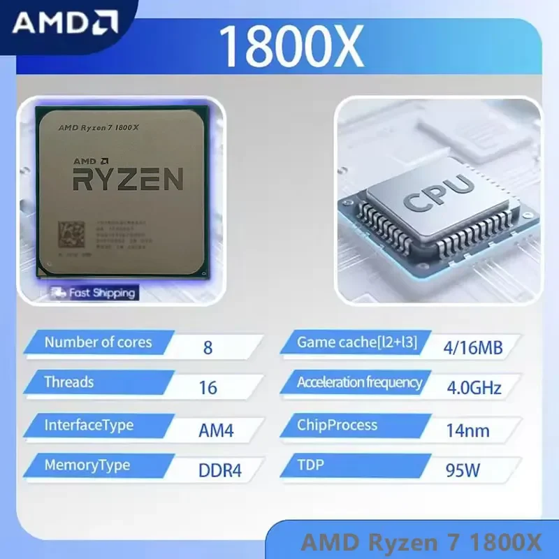 Processador AMD Ryzen 7 1800X  - Amd Cpu Ryzen 7 avaliação e preço