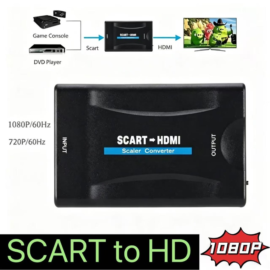Adaptador Conversor de Vídeo e - Scart To Hdmi avaliação e preço