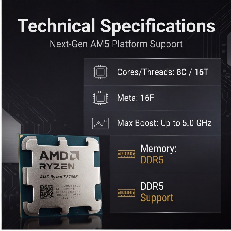 Processador Ryzen 7 8700F, Pro - Amd Cpu Ryzen 7 avaliação e preço