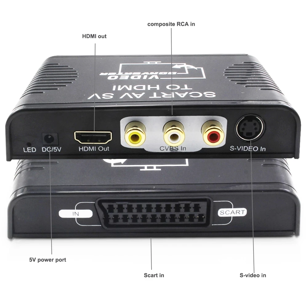 S-video composto AV Scart para - Scart To Hdmi avaliação e preço