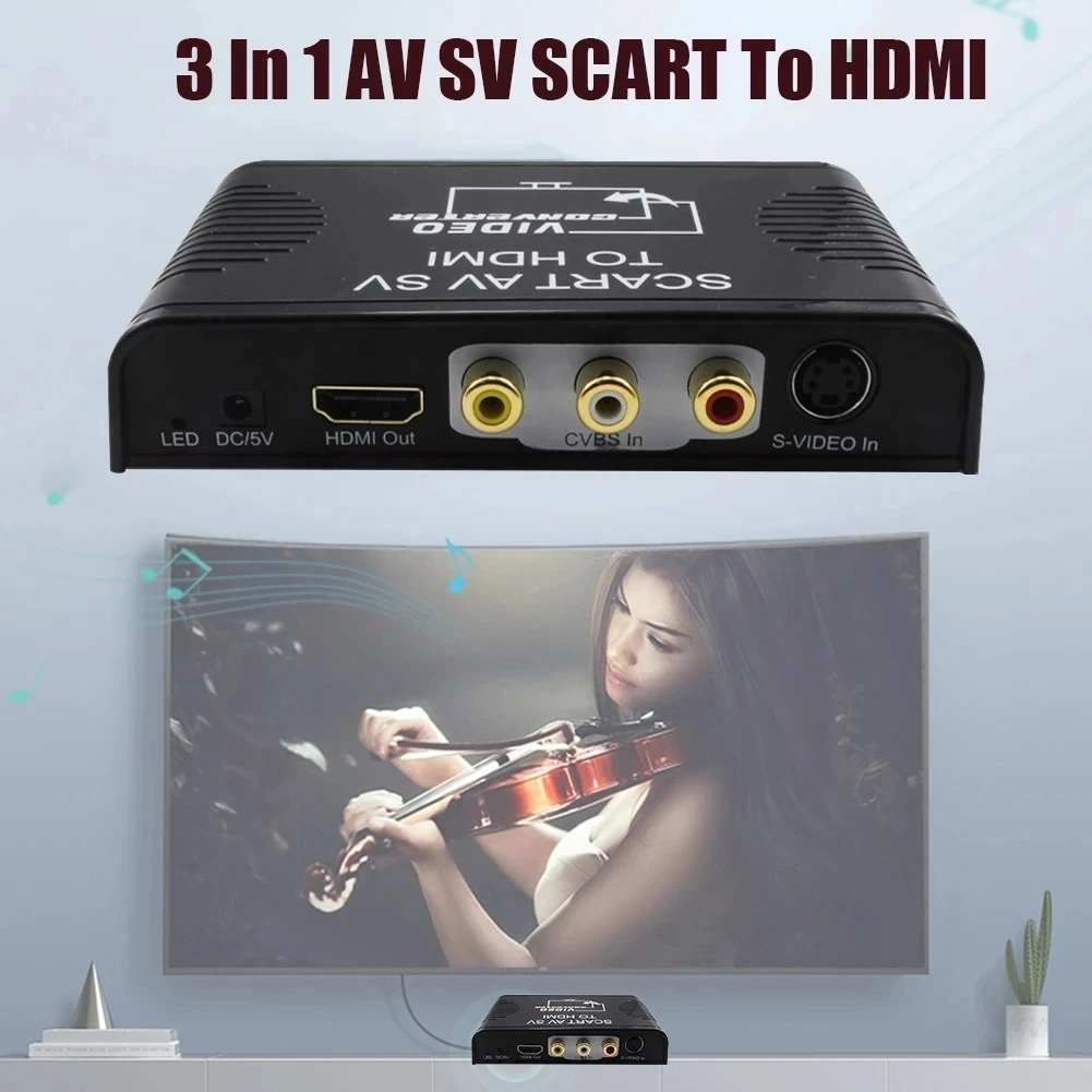 S-video composto AV Scart para - Scart To Hdmi avaliação e preço