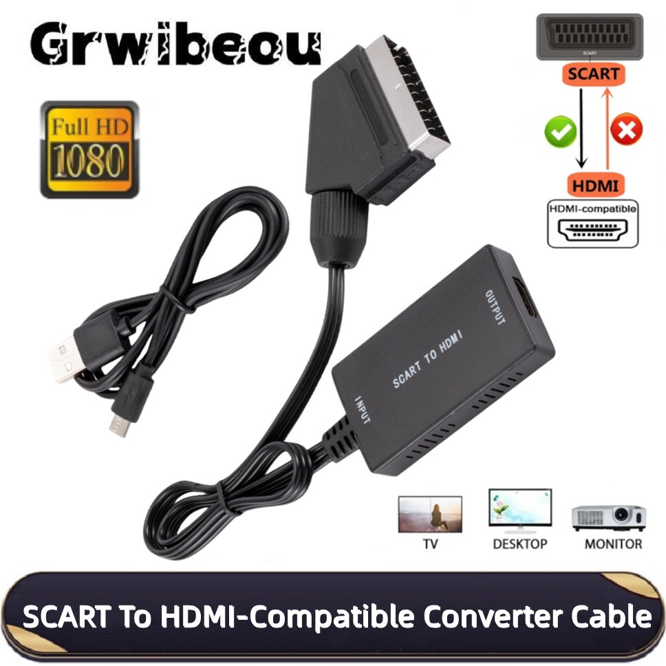 Hd1080p scart para hdmi-conver - Scart To Hdmi avaliação e preço